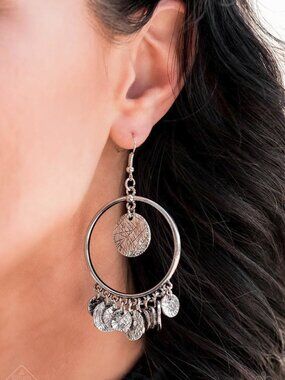 Paparazzi Jewelry Accessories - Start From Scratch - Silver Earrings - Vintage